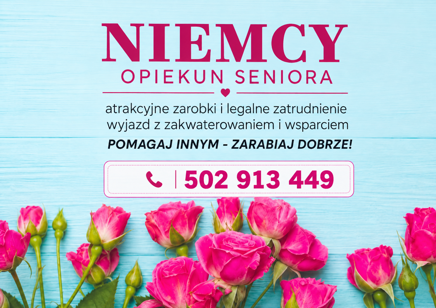 Zatrudnimy opiekunki/opiekunów seniora na terenie Niemiec